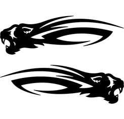Panther Head : Tribal (Set of 2)