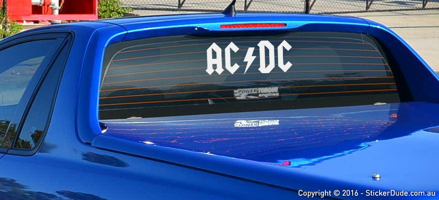 ACDC Sticker | Worldwide Post | Range Of Sticker Colours