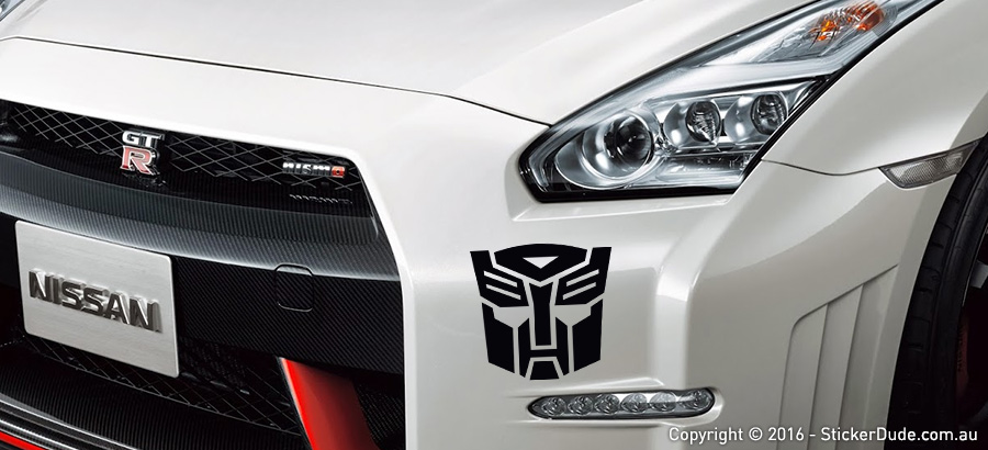 Transformers Autobot Sticker | Worldwide Post | Range Of Colours