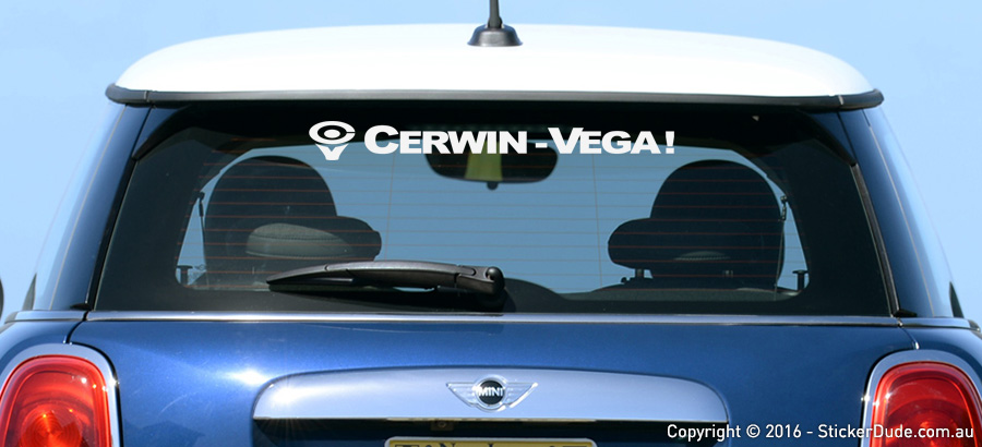 Cerwin-Vega! Sticker | Worldwide Post | Range Of Sticker Colours