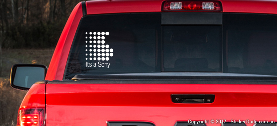 Sony - It's A Sony Sticker | Worldwide Post | Range Of Sticker Colours
