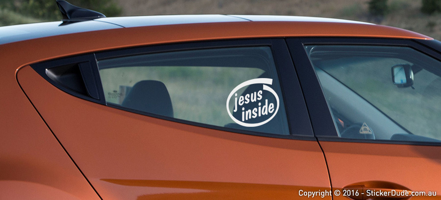 Jesus Inside Sticker | Worldwide Post | Range Of Sticker Colours