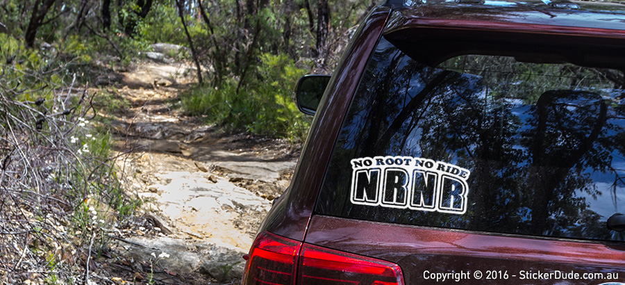 NRNR - No Root No Ride Sticker | Worldwide Post | Range Of Sticker Colours
