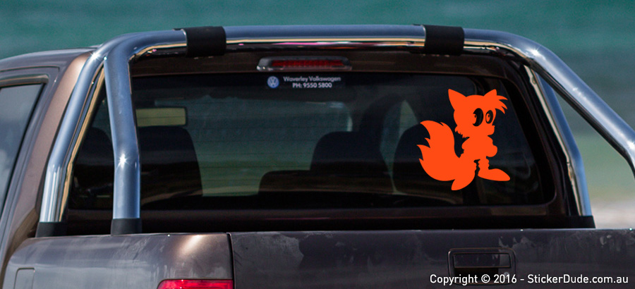 Tails The Fox Sticker | Worldwide Post | Range Of Colours