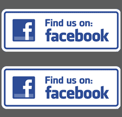 Find us on Facebook (Set of 2)
