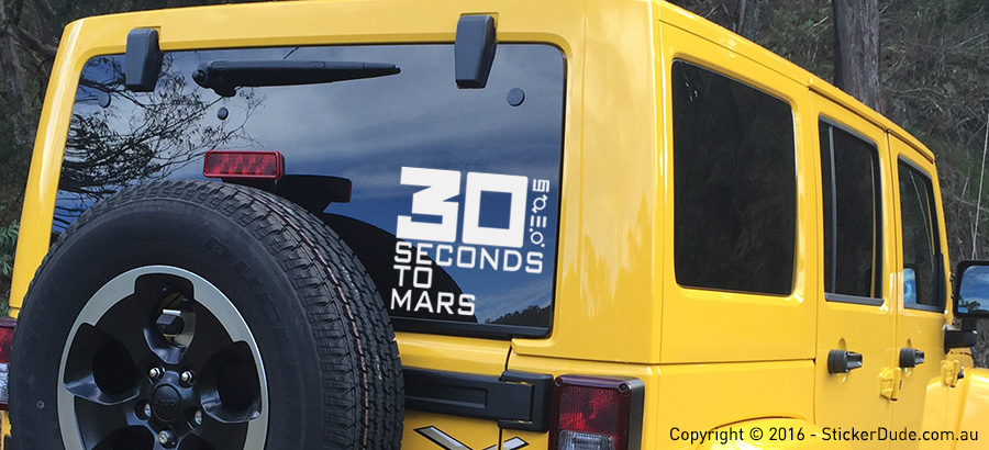 30 Seconds To Mars Sticker | Worldwide Post | Range Of Colours