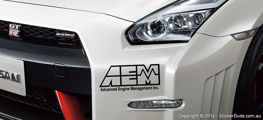 AEM Sticker | Worldwide Post | Range Of Sticker Colours