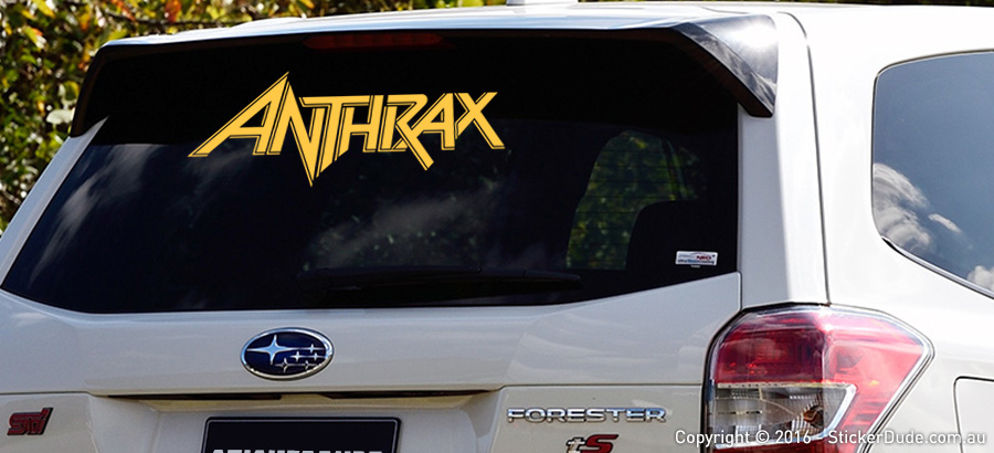 Anthrax Sticker | Worldwide Post | Range Of Sticker Colours