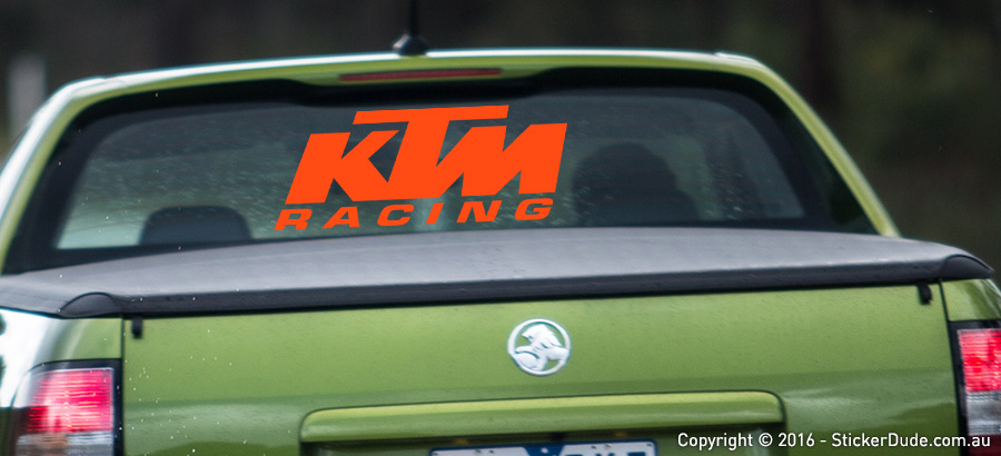 KTM Racing Sticker | Worldwide Post | Range Of Sticker Colours