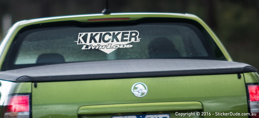 Kicker - Livin' Loud Sticker | Worldwide Post | Range Of Sticker Colours