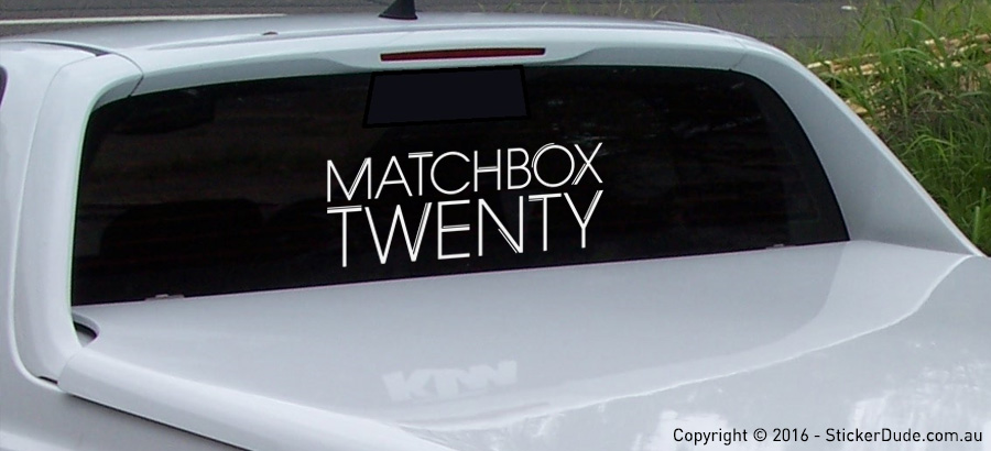 Matchbox Twenty Sticker | Worldwide Post | Range Of Colours